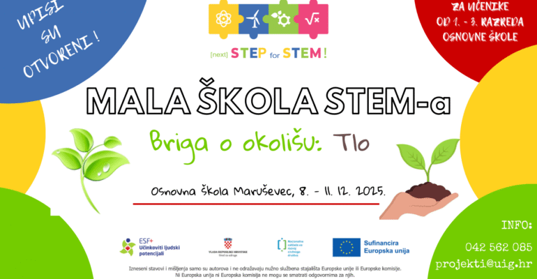 Otvoreni upisi u 1. ciklus Male STEM škole „Briga o okolišu: Tlo“