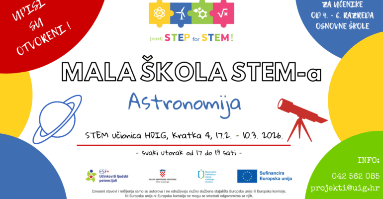 Otvoreni upisi u 1. ciklus Male STEM škole „Astronomija“